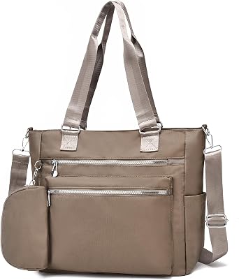 I IHAYNER Laptop Tote Bag for Women 15.6 Inch Waterproof Canvas Work Bag Business Briefcase Computer Bags for Travel