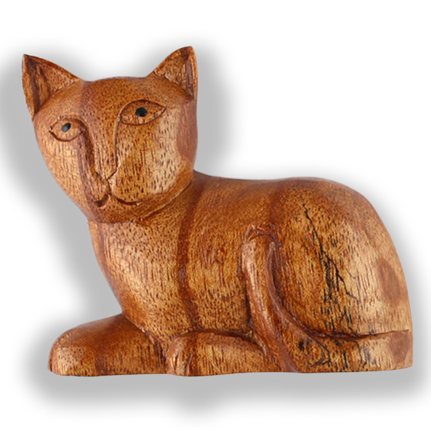 ART-CRAFT Handgeschnitzter Holz-Tier-Magnet Memo-Clip Katze
