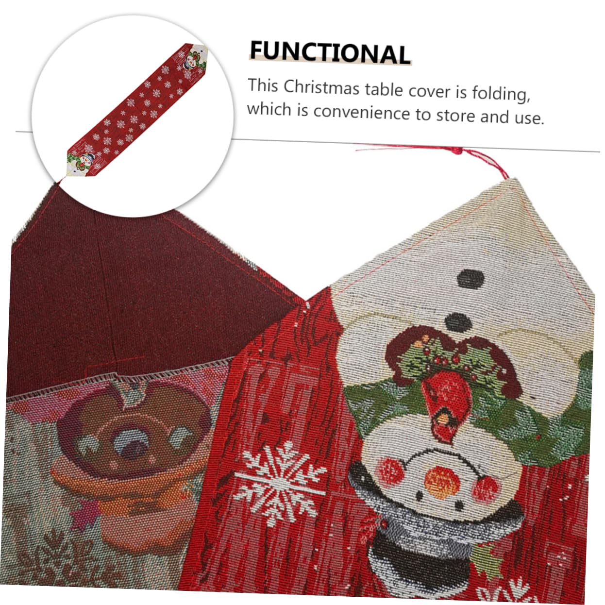ABOOFAN 3 Stck. Weihnachtstischläufer Weihnachts-mitteldecken Christmas Table Cloth Tischläufer aus Käsetuch für Esstisch Weihnachten Schneemann Esstisch Ornament
