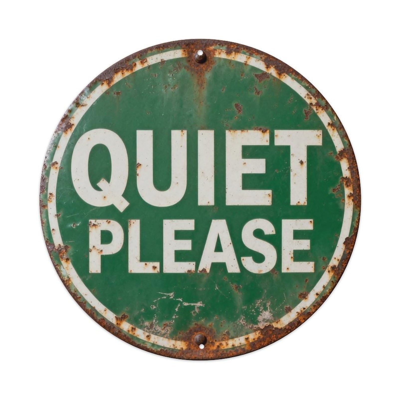 QUIET PLEASE Metal Tin Sign Plaque