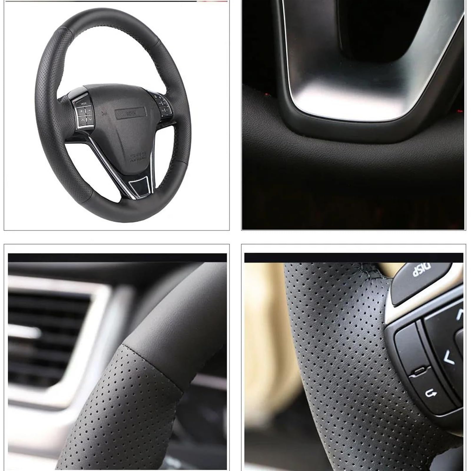 Auto-Lenkradbezug Aus Geflochtenem Kunstleder Für Civic 2006-2011 Lenkradbezug-Wickelzubehör(Blue 2)