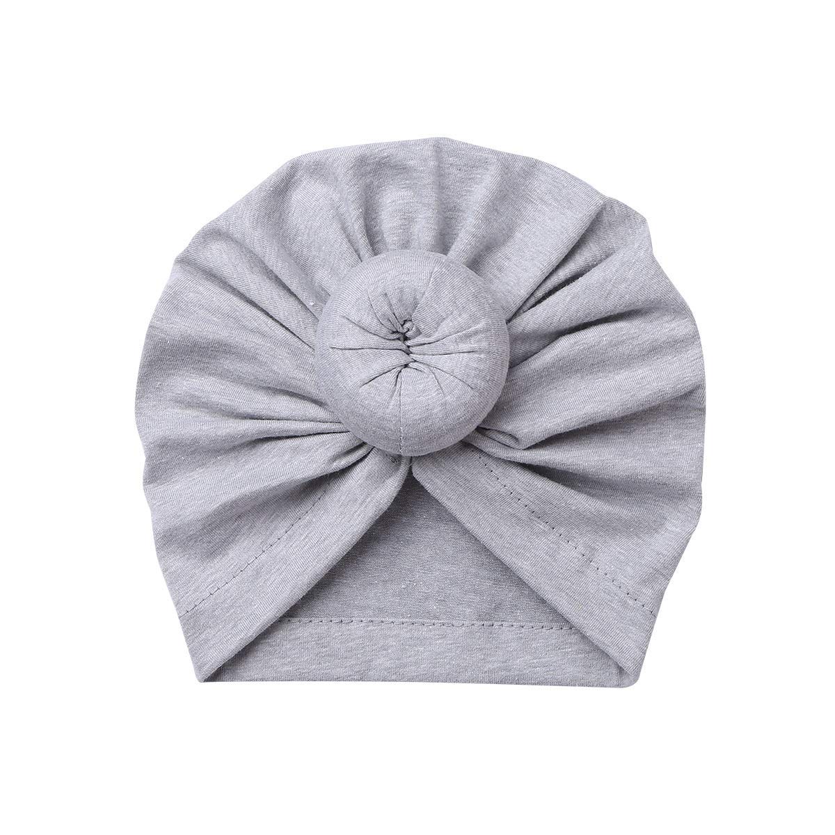 Säuglingsbaby Beanie Knoten Donut Hut Neugeborene Jungen Mädchen Baumwolle Weiche Turban Bogen Kaninchenohren Mütze Krankenhaus Kopf Wrap (Color : E Doughnut, Size : One Size)
