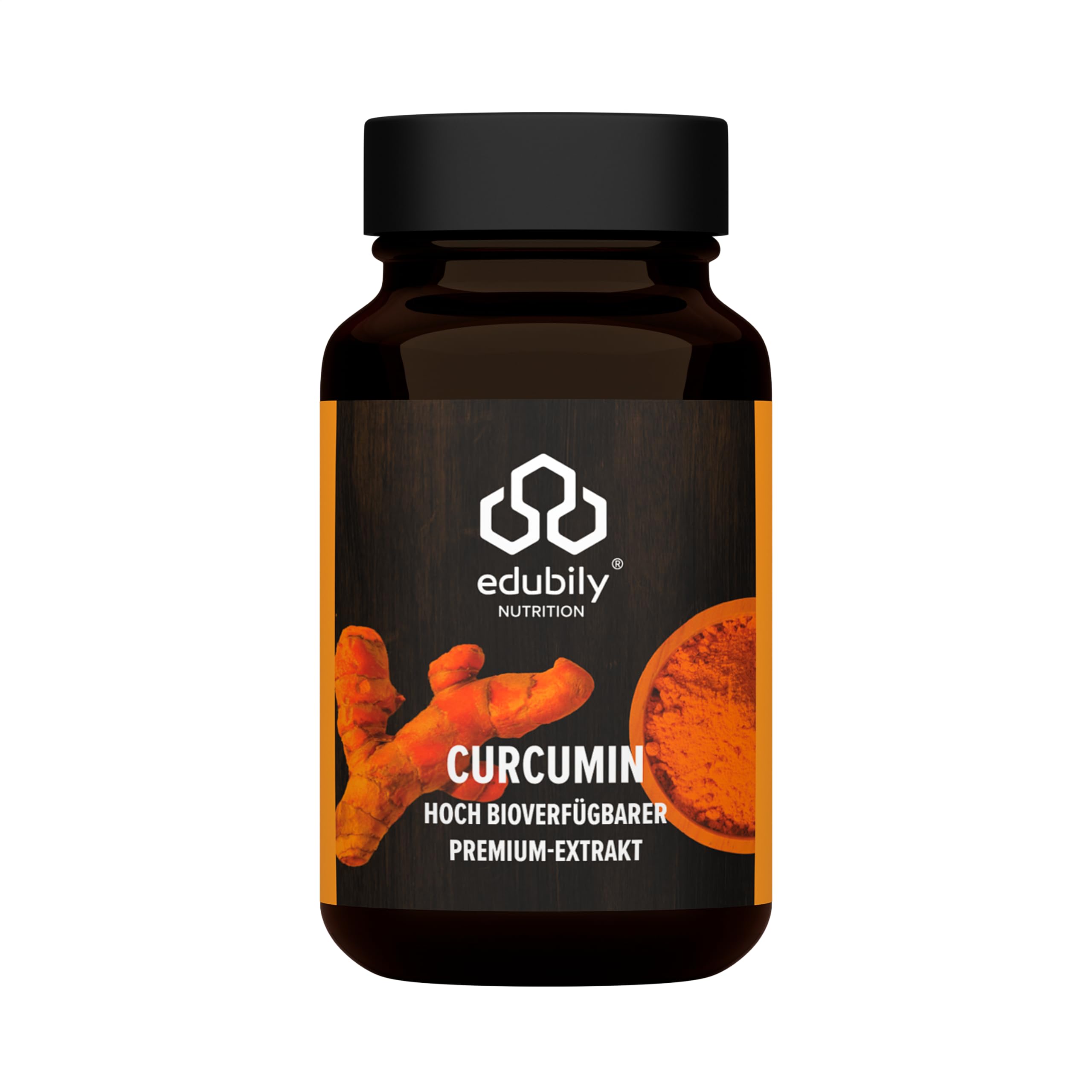 edubily nutrition® Kurkuma Kapseln - Curcurmin aus dem Markenrohstoff Longvida Optimized Curcumin® - Optimale Aufnahme im Körper - Laborgeprüft - Vegan - 60 Kapseln (500 mg Curcumin)
