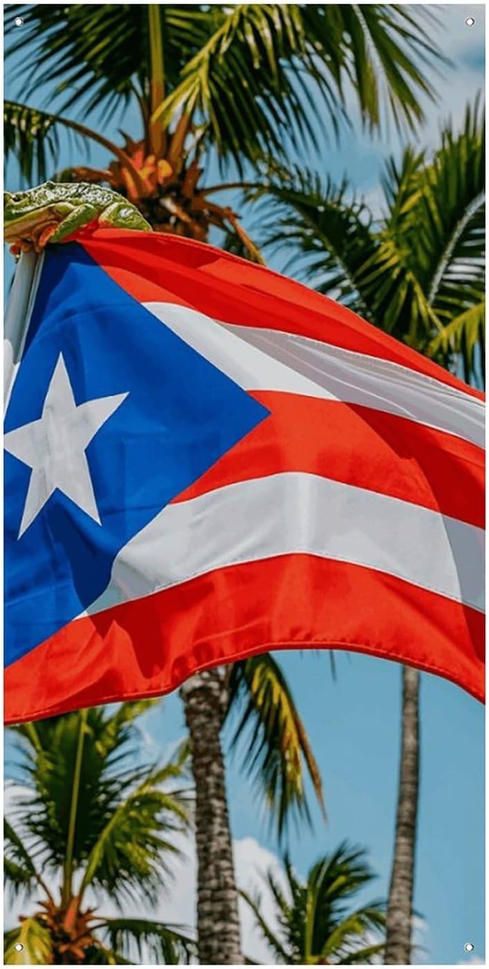 Puerto Rico Flags Decoration Door Banner Welcome Door Cover