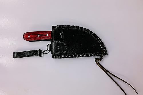 Miniatura 4 de Almazan Cuchillo de chef forjado a mano con funda de cuero, fabricado en España