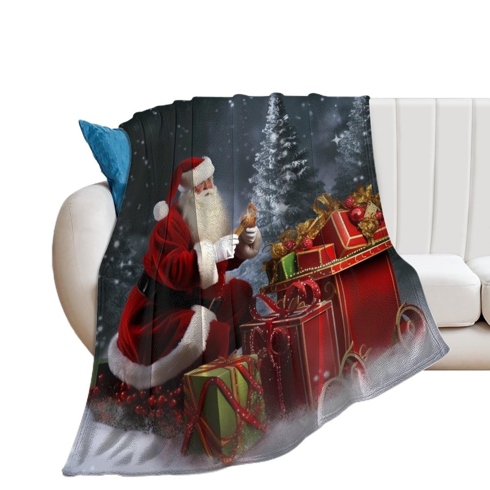 Couverture chaude d'hiver Merry Christmas pour vos soirées cocooning sur le canapé