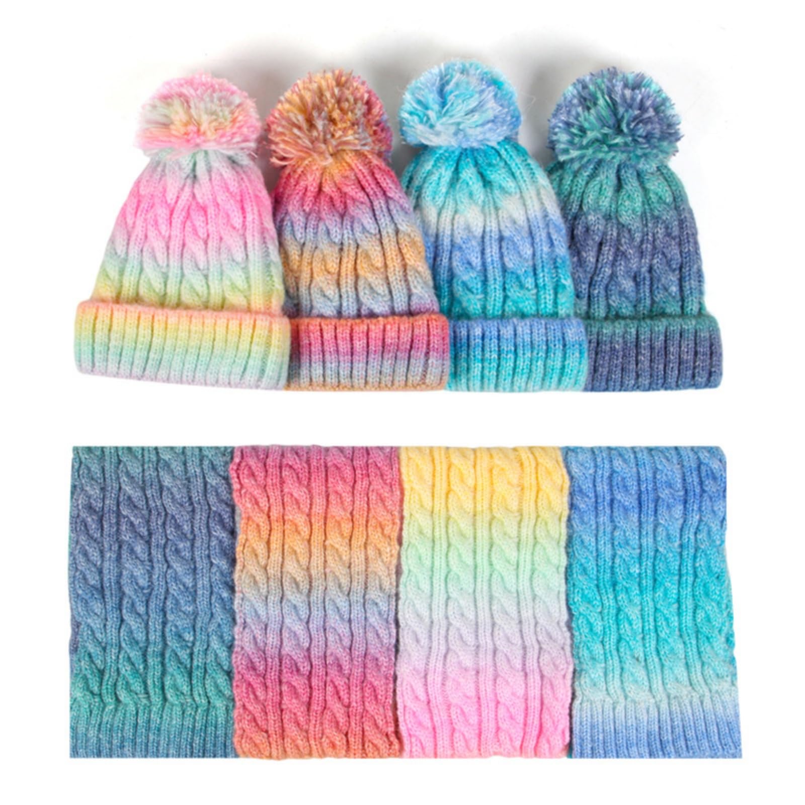 Kunyeah Set berretto, sciarpa e guanti per bambini Guanti lavorati a maglia Cappellino foderato in pile Scaldacollo per bambini e bambine dai 3 ai 10 anni