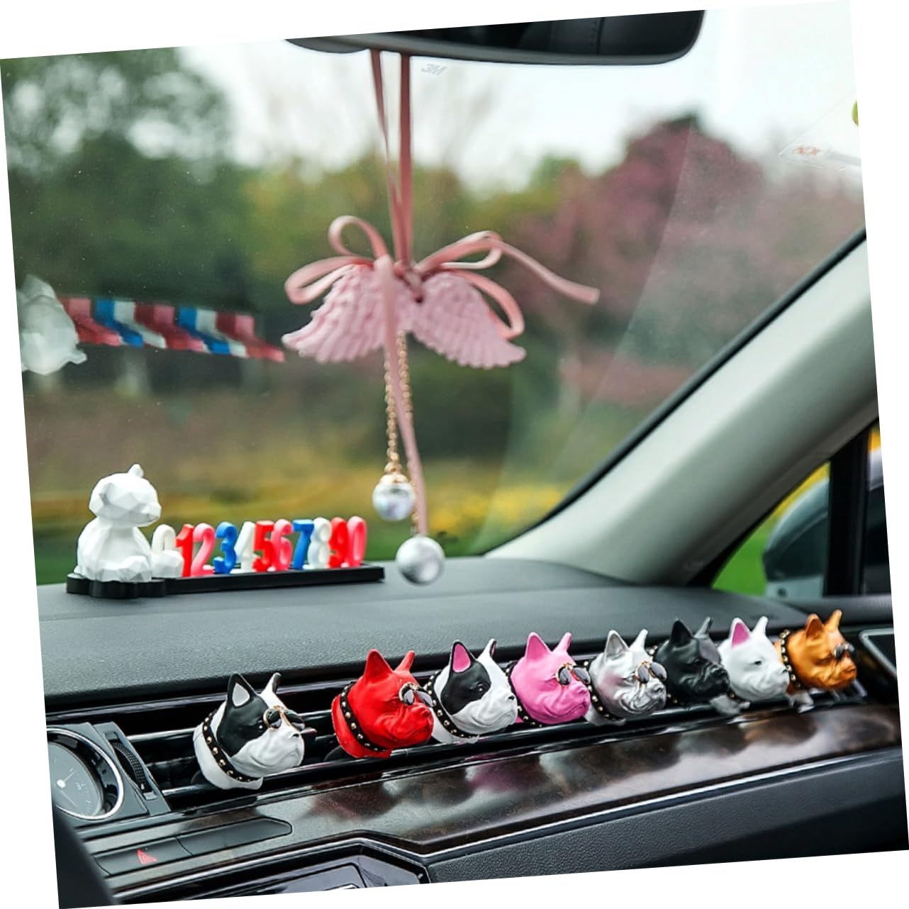ibasenice 3pezzi Profumatore Aria Per Auto Pitbull Clip Per Diffusore Fragranza Per Bocchette Decorazione Per Ventole Automobilistiche Accessorio Profumato Per Piacevole