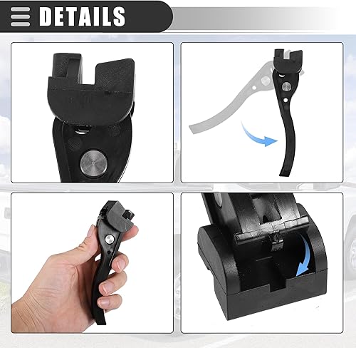 Miniatura 4 de Motoforti Abrazadera trasera, abrazadera de cubierta Tonneau para caja de camión, piezas de repuesto universales para cubierta plegable dura o