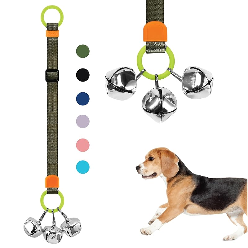 Campainha para cães com argola de suspensão e altura ajustável SVD.PET Army Green — Uma campainha