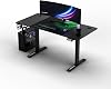 ULTRADESK - Level V2 Height-Adjustable Desk - Electric Computer Desk - 140x68 cm for Gaming Office Home Office - Set with XL Mouse Pad - Black Green