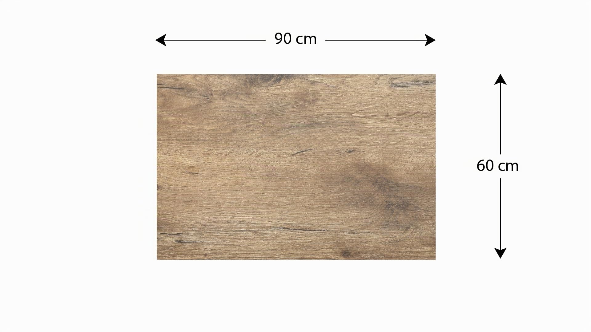 ALLboards Tableau Magnétique en Métal Motif Bois 90x60cm, MetalBoards pour tout type d'Aimants