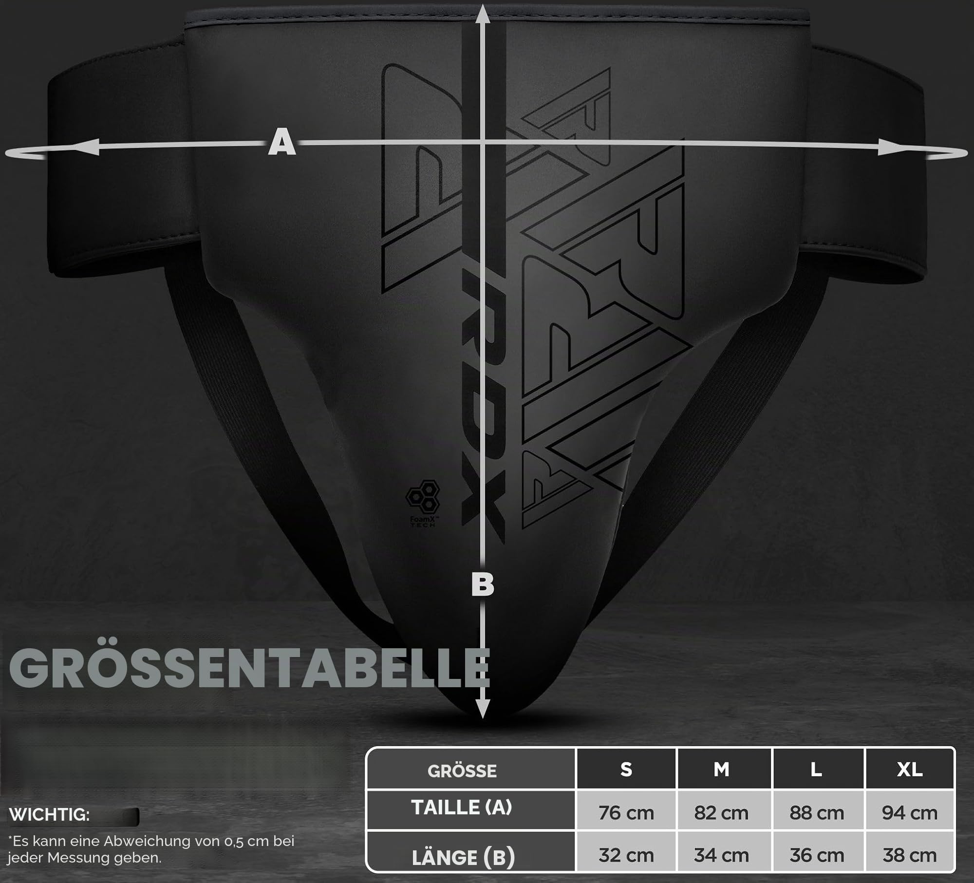 RDX Tiefschutz Herren Boxen Kampfsport, Maya Hide Leder, Kara Hodenschutz Manner Kickboxen MMA Unterleibschutz Muay Thai, Groin Guard Men Protection, Tiefenschutz Taekwondo Handball Karate Zubehör