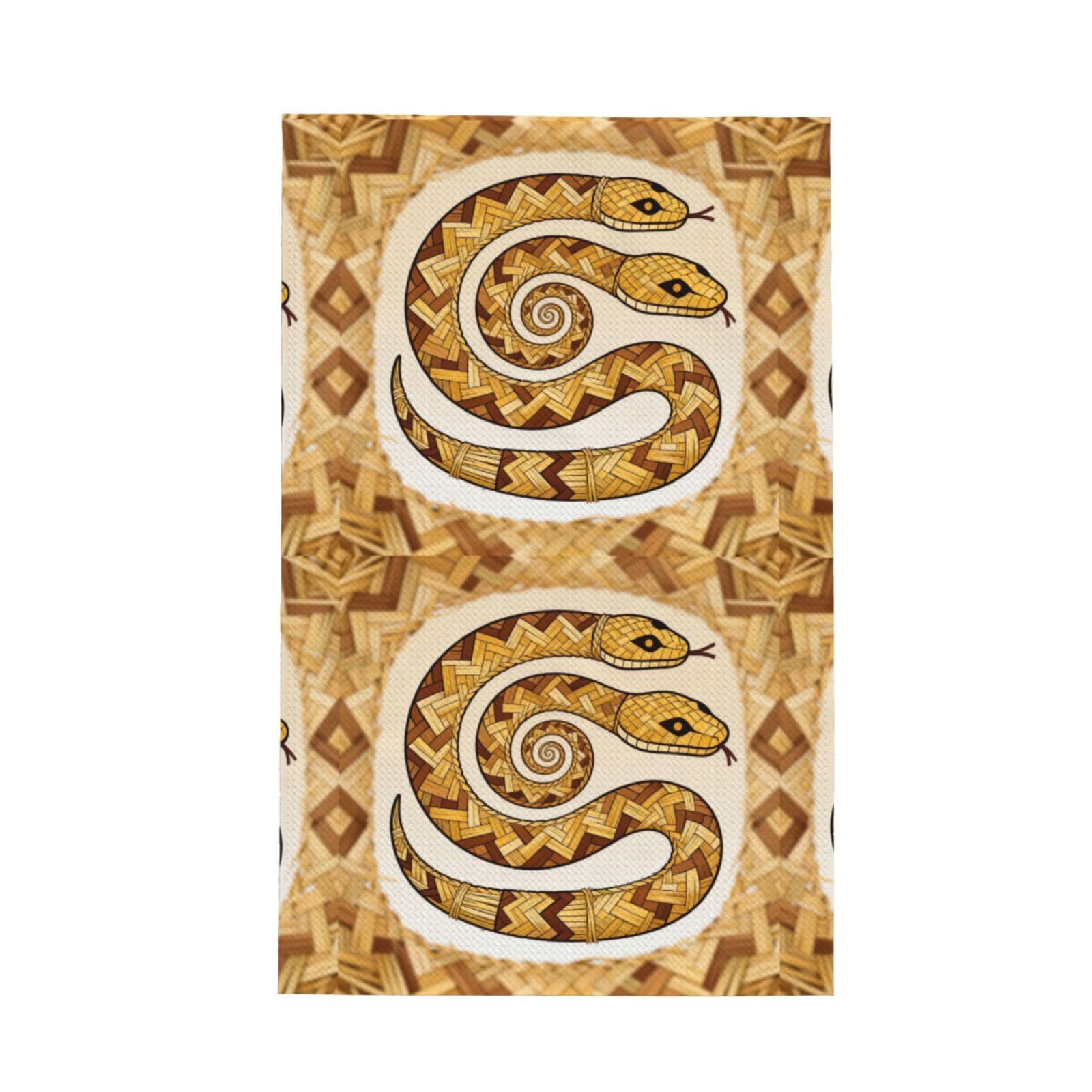 SXZVVBN Rattlesnake pattern Super Absorbent Microfibre Waffle Towels Fast Drying Dish Cloths Home Cafe Barista