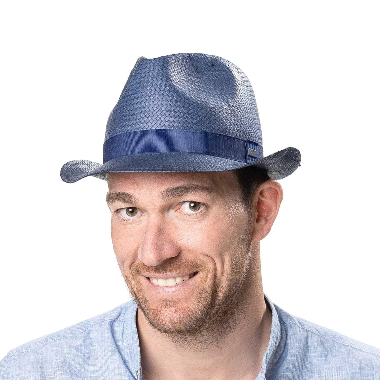 LIPODO Colour City Sombrero Trilby Paja de Papel Banda de grogren Unisex Primavera Verano