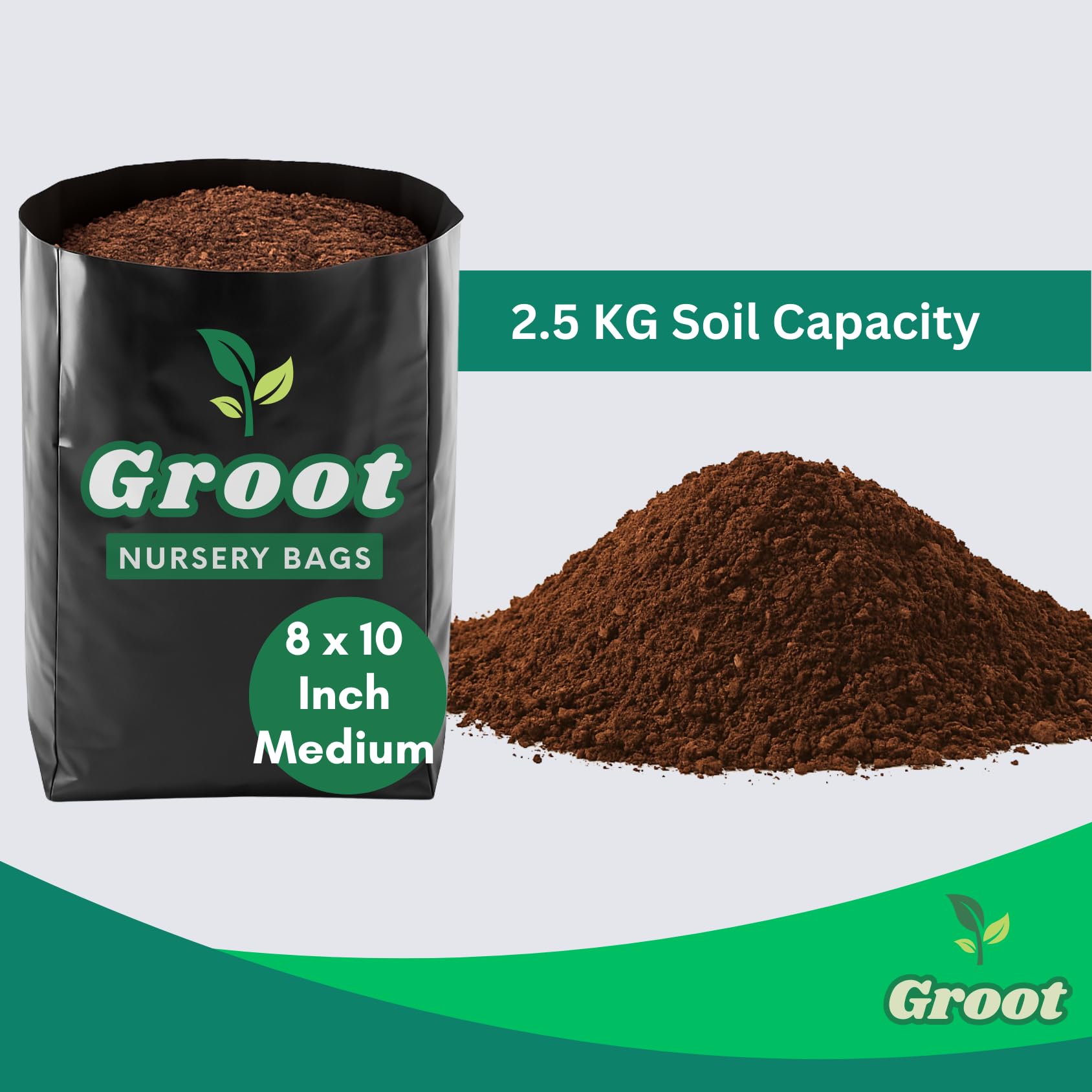 Groot Plant Bags - 200 Pack for Seedlings & Flowers -3