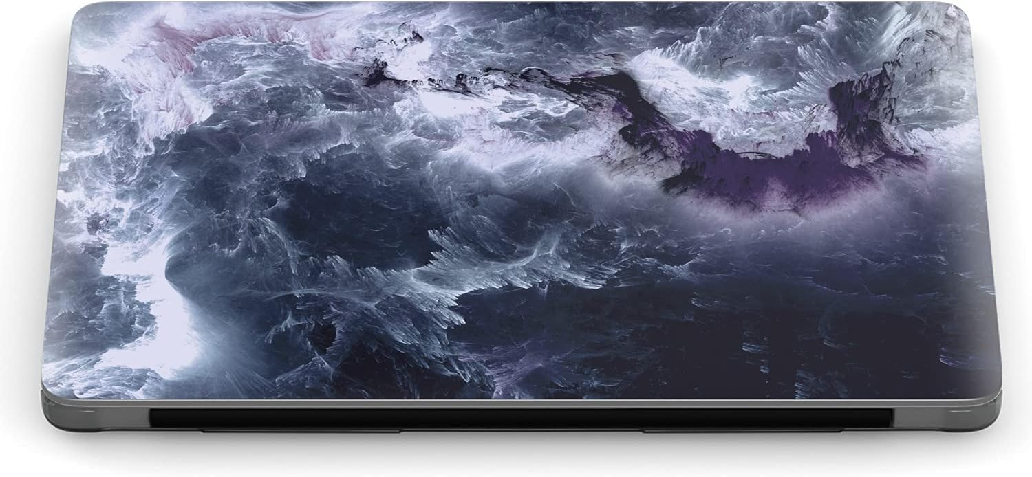 Mertak Hard Case Compatible with MacBook Pro 16 14 Air 15 13 inch M3 M2 M1 Mac 2024 2023 2022 2018 Misty Smoke Dark Protective Plastic Laptop Marble Gay Touch Bar Texture Cover Print Painting