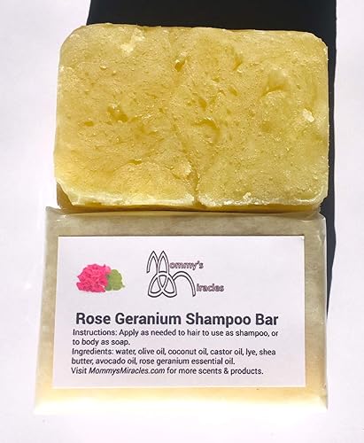 Miniatura 3 de Jabón en barra de champú para el cabello, aroma a geranio rosa
