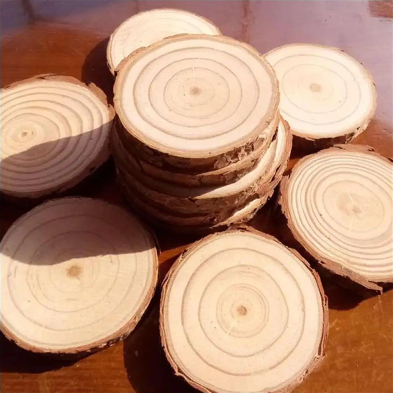 Tappetini Sottobicchieri rotondi in legno naturale, sottobicchieri for tazze, sottobicchieri for tazze da caffè, sottobicchieri in legno fai da te, decorazioni for la casa e la cucina Per Cucina(5cm)