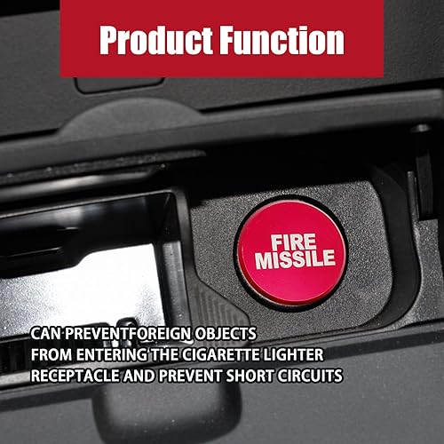 Miniatura 6 de 2 tapones de aluminio a prueba de polvo Billet a prueba de polvo, accesorios de repuesto, enchufes para encendedores de automóvil, botón de misil de