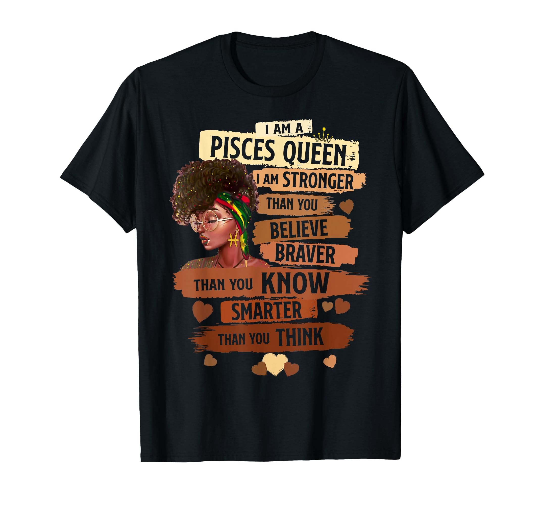 Pisces Queen Sweet As Candy Birthday Gift For Black Women T-Shirt