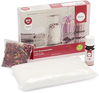 RAYHER 34289000 Manualidades Paquete Sales de baño Rose mágica, Sales de baño, Color Rosa/Rojo, 18 x 14 x 3.4004 cm