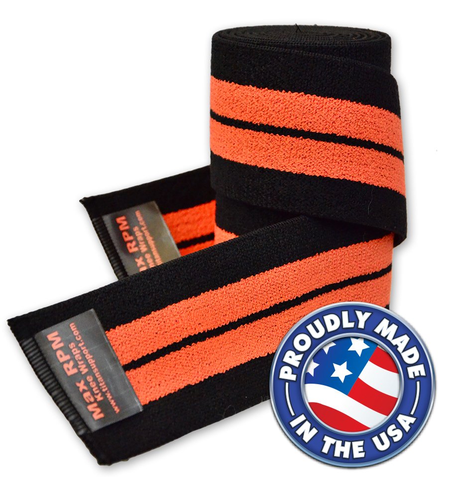 Max RPM Powerlifting Knee Wraps - 2 Meter Pair (3 Meter)