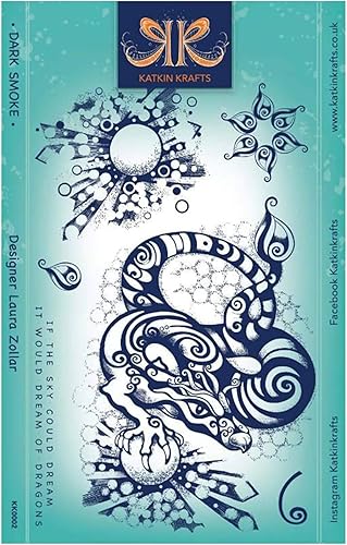 Creative Expressions - Juego de sellos transparentes de 6 x 8 pulgadas por Katkin Krafts-Dark Smoke