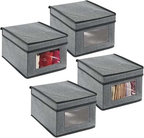 Miniatura 1 de mDesign. - Caja organizadora de tela suave para guardarropa.