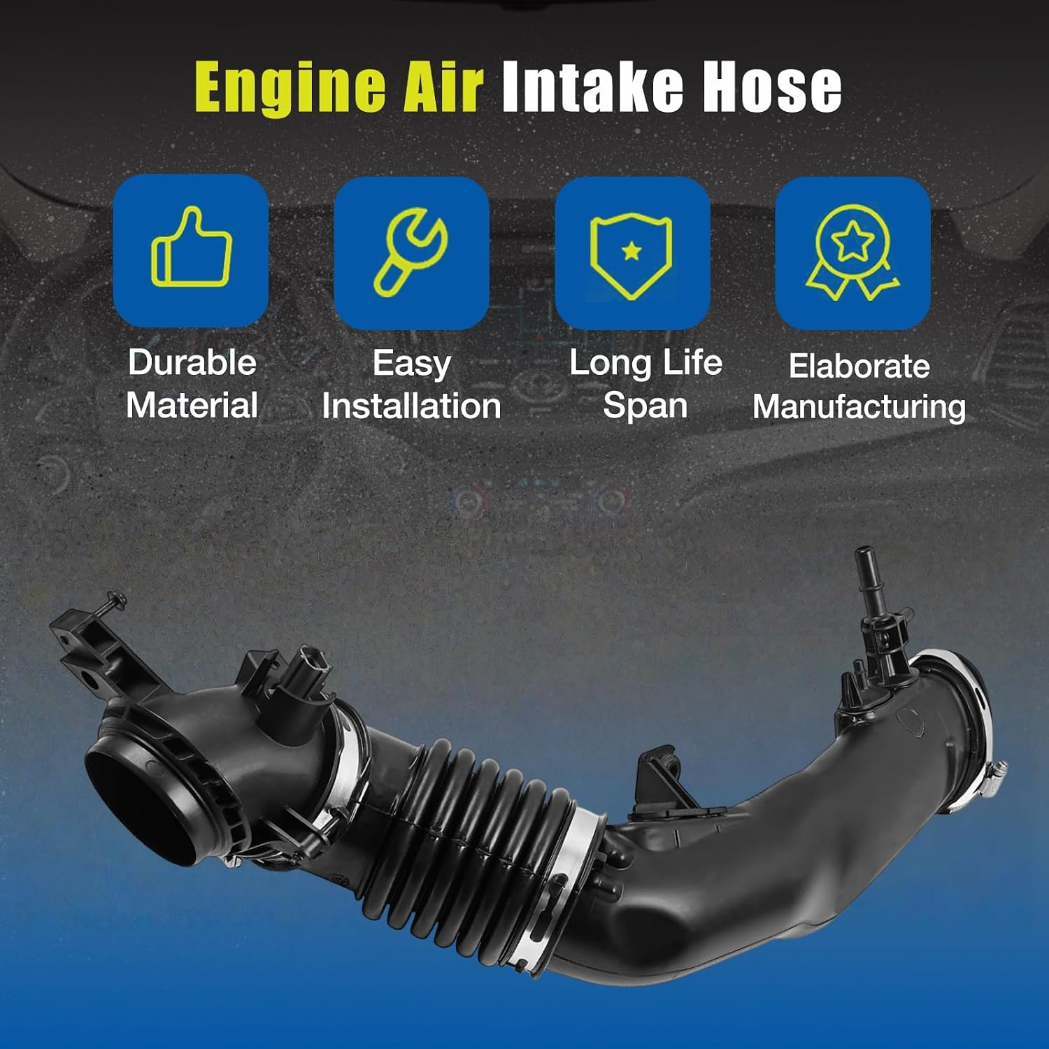 GV6Z-9B659-A Engine Air Intake Hose Fit for Ford Escape 2017 2018 2019 for Lincoln MKC 2017 2018 2019 2.0L Engine Inlet Tube Replaces GV6Z9B659A