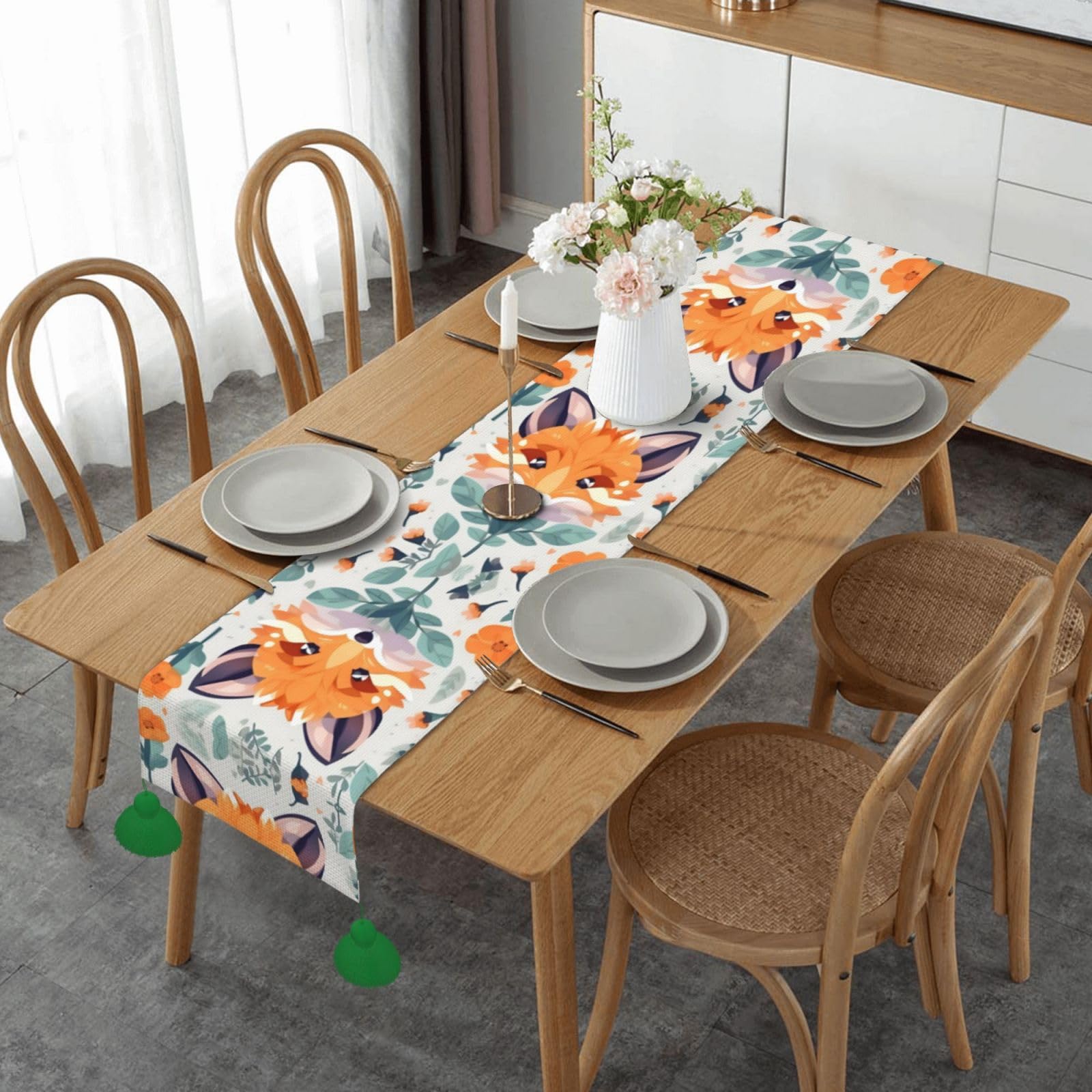 Chemin de table de cuisine lavable pour protéger et embellir sans nappe