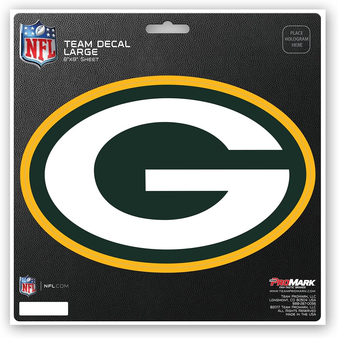 NFL Unisex Green Bay Packers Decal Die Cut