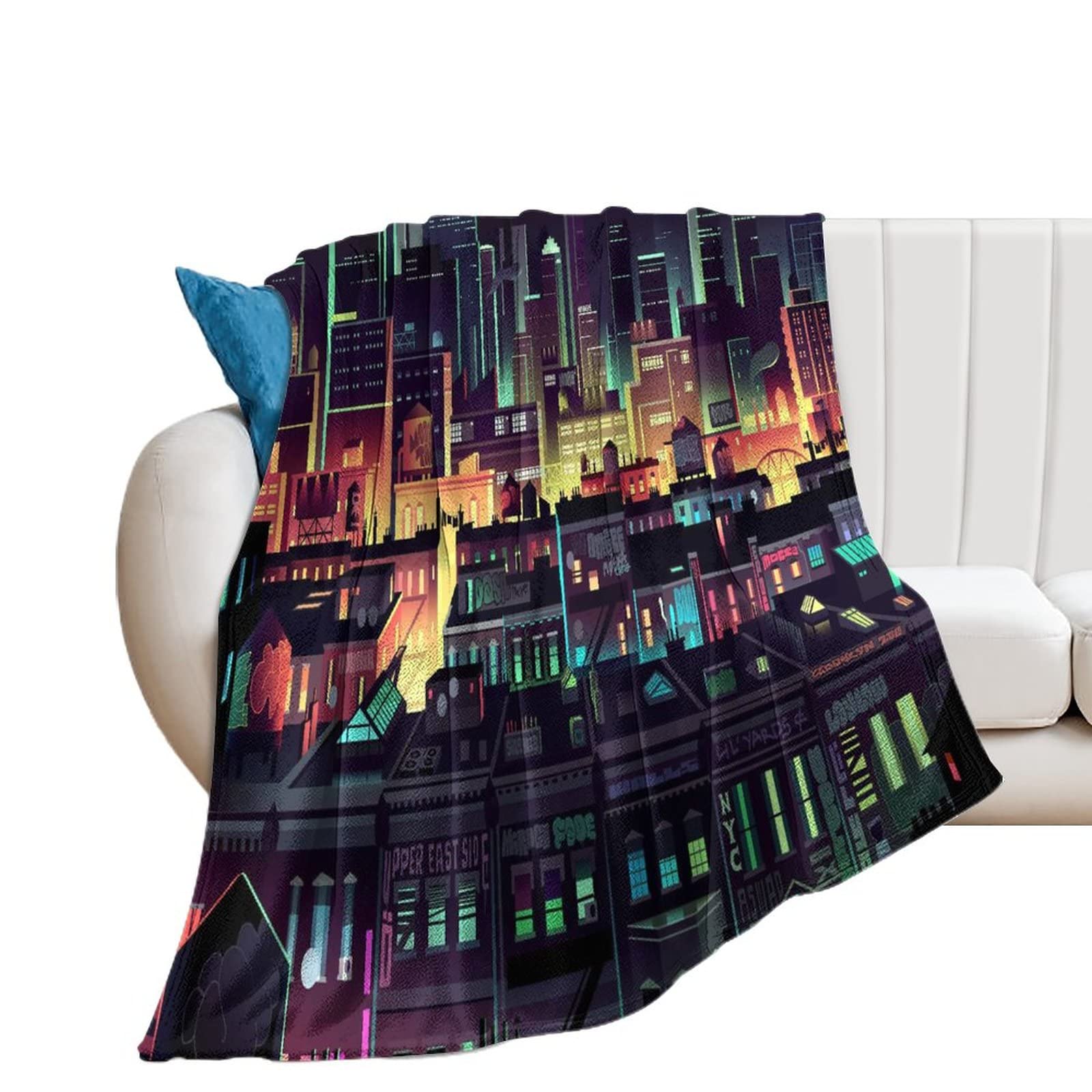 Couverture de canapé imprimée paysage cascade grand plaid lit