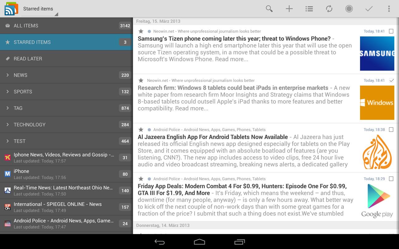 gReader | Feedly | The Old Reader | RSS | News - App on the Amazon Appstore