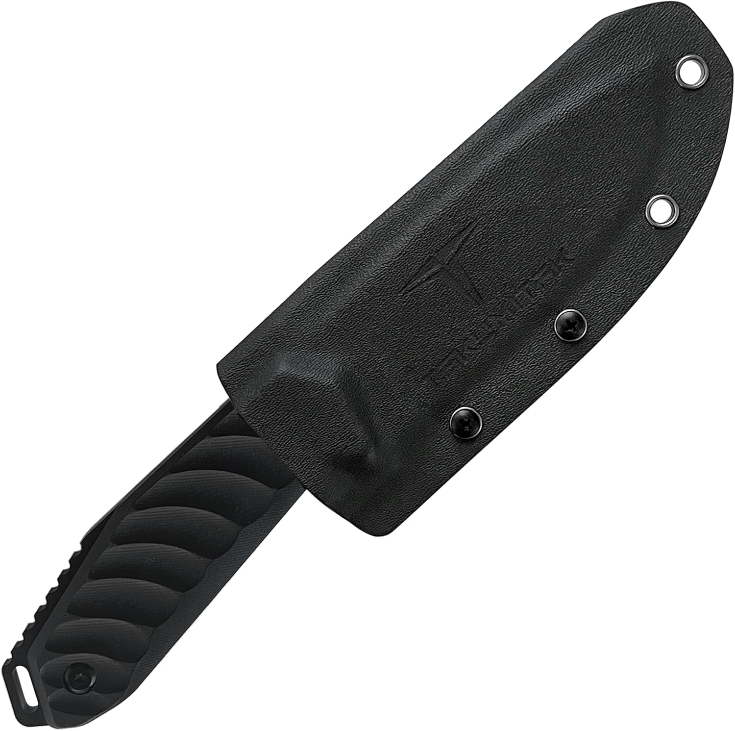 TAKUMITAK Hunting Knife Survival Knife D2 Fixed Blade Knives G10 Handle Kydex Sheath Molle Clip Camping Survival Tactical Hunting Gear EDC Knife 82583 (Black TKF208BK)