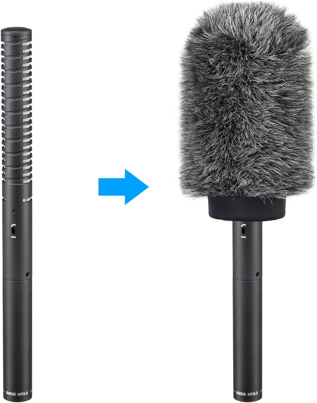 YOUSHARES Deadcat Windscreen for Rode NTG1, NTG2, Audio-Technica AT897 Shotgun Microphones, Wind Muff Up to 5.5" Long - Image 5