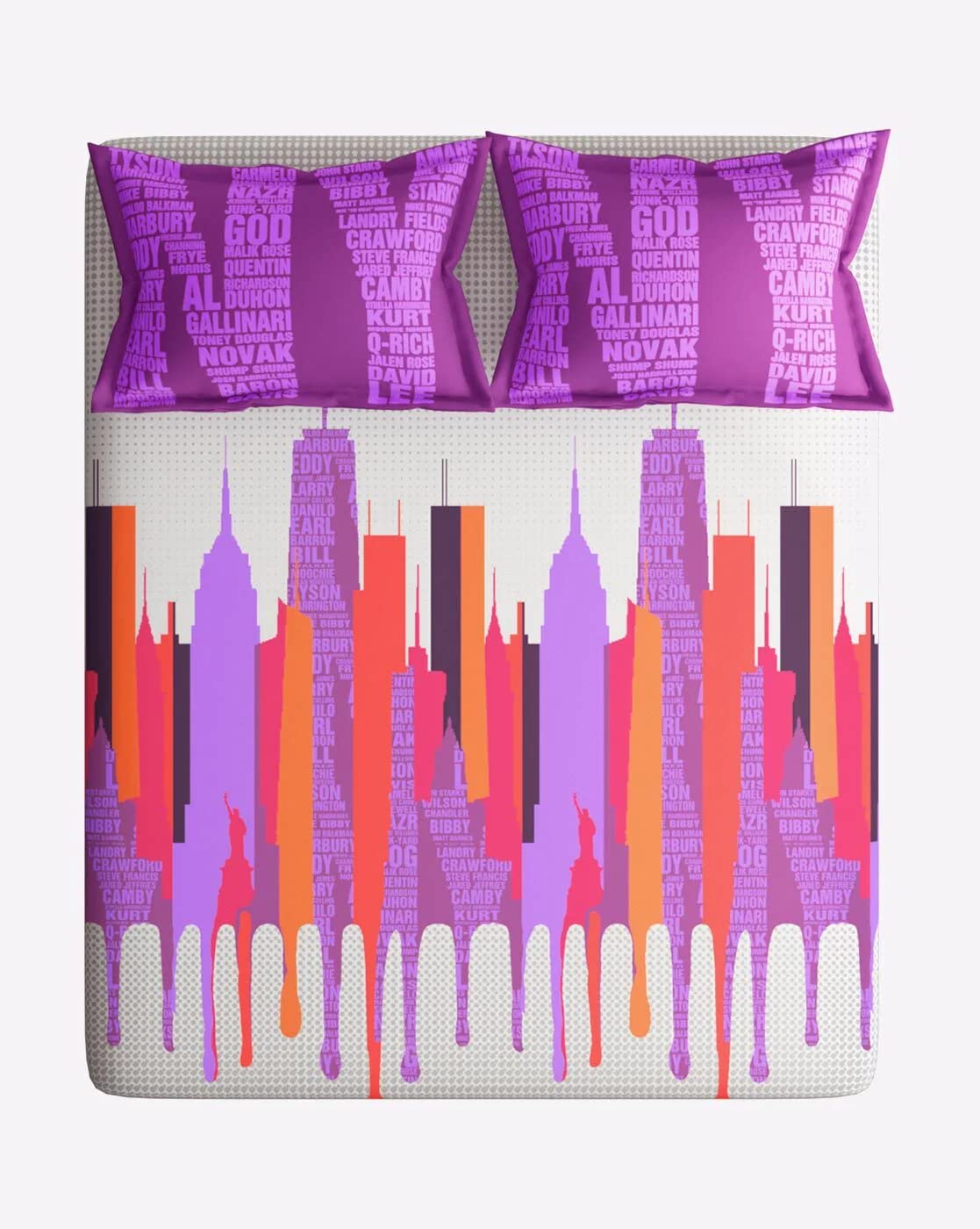 Portico New York Super King Size Super Soft Cotton Bedsheet with 2