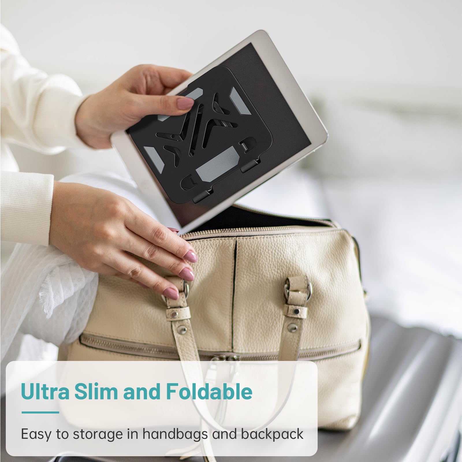 Soporte para tablet iPad para escritorio, base de metal de rotación de 360°, soporte de altura ajustable, compatible con iPad Pro/Air/Mini, eReader, LG Pads, Nexus, Switch, iPhone Pro/Max/Air