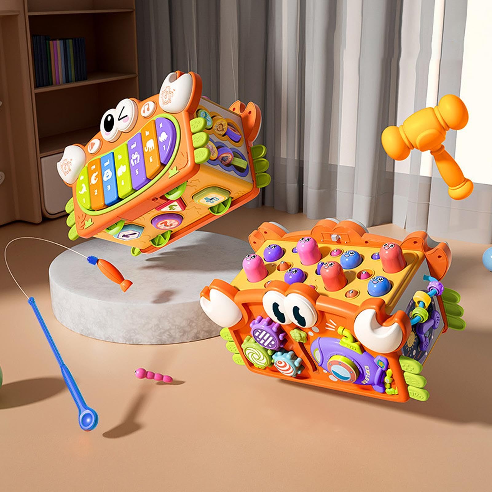 Cubo di apprendimento delle attività, cubo di attività Giocattolo per | Provazioni di sensoriale per bambini, giocattoli per lo sviluppo multiuso per bambini di età compresa t