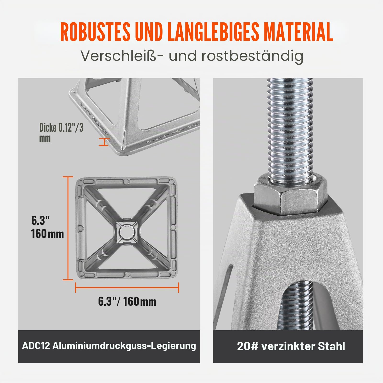 VEVOR 4-teilige Unterstellböcke Kfz Stapel-Wagenheber Rangierwagenheber 2,72 t Heber Ständer Autoheber 280–435 mm, Wohnmobil Stützanhänger Wagenheber Wohnmobil-Stabilisierungsstützen