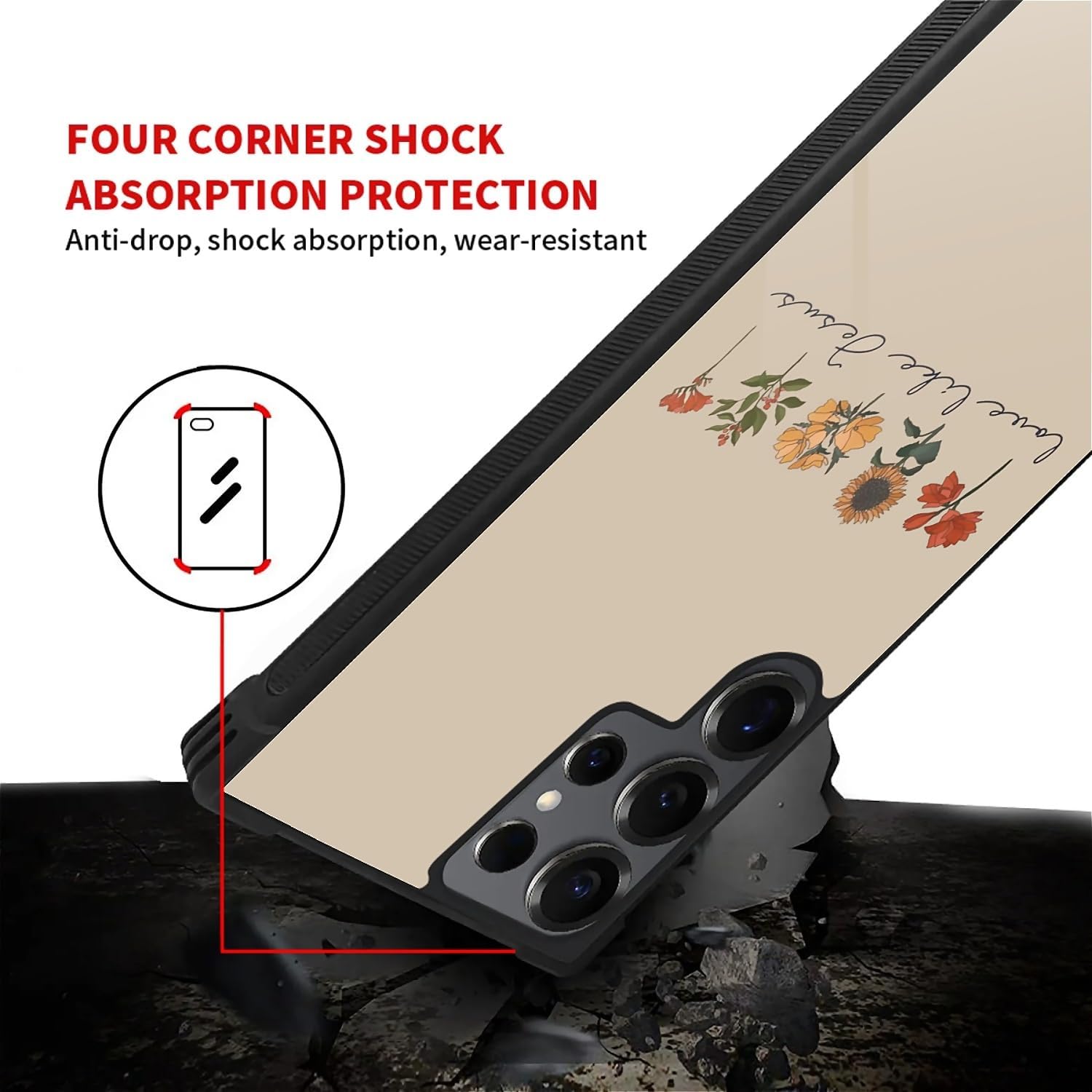 Compatible with Samsung Galaxy S25 Ultra Case, Shockproof Protective for Man Women Non-Slip for Samsung Galaxy S25 Ultra Crazy Pattern Faith Flower Love Like Jesus Religious - Image 5