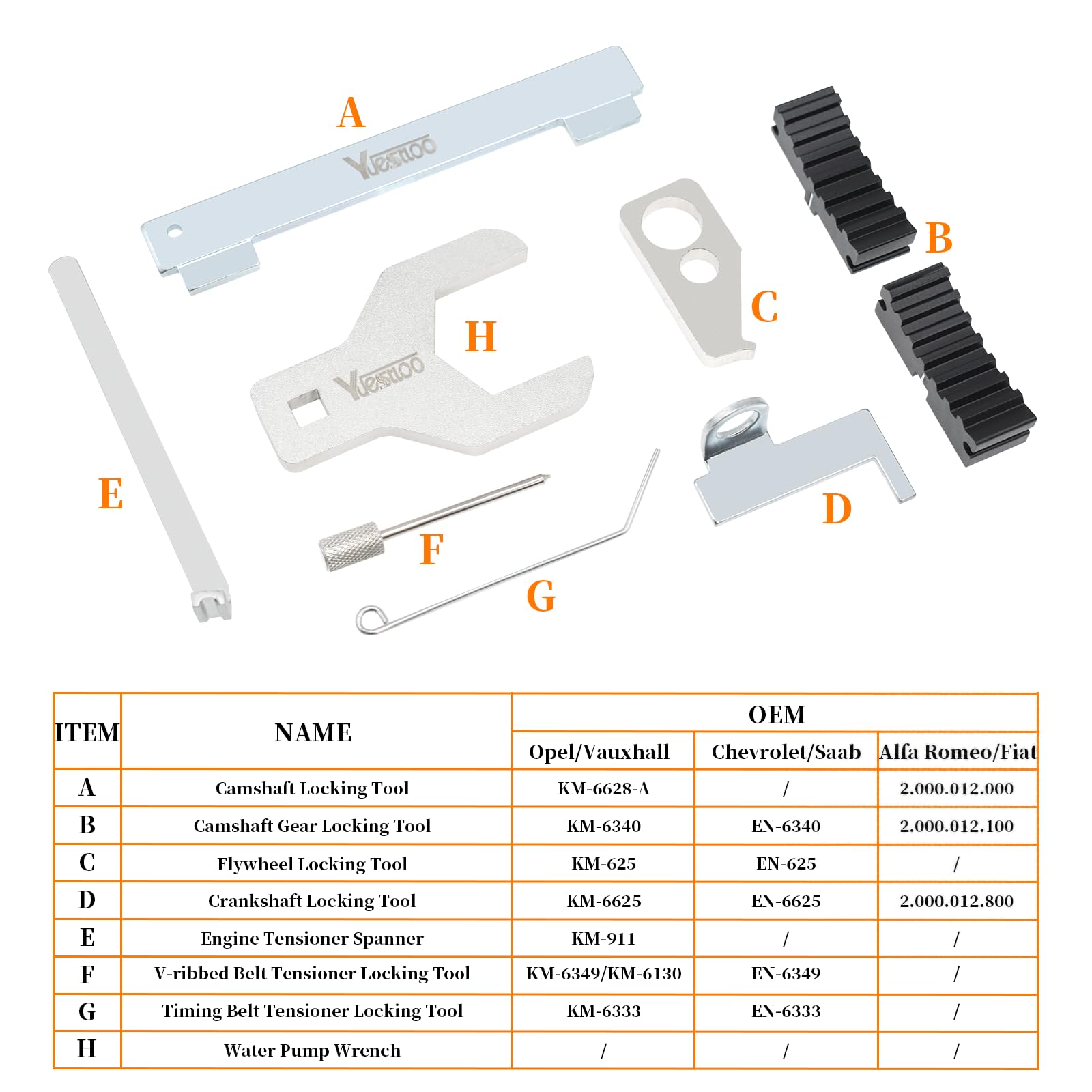 Amazon.com: 9PCS Engine Camshaft Alignment Locking Timing Tool Kit