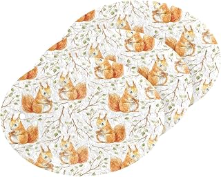 Scrub Sponge Squirrel Hazelnuts Floral Kitchen Washing Dishes Cleaning Sponges Non Scratch Sponge for Dish Countertops Sinks Floors Showers Tile Sinks, 3 Pack