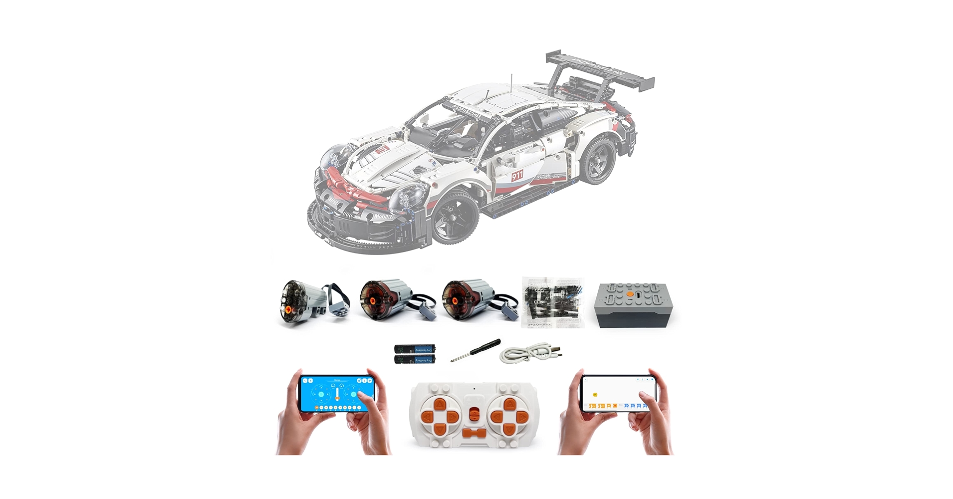 RCプロポ LEGO Technic 42096 Porsche 911 RSR motorization with Power