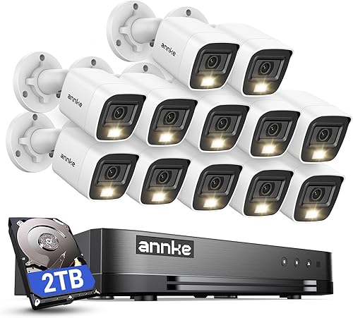 Miniatura 11 de ANNKE Sistema de cámara de seguridad 1080P Lite H.265+ de 16 canales, DVR de vigilancia 5 en 1 y 16 cámaras 1080 para exteriores, IP67 impermeable,