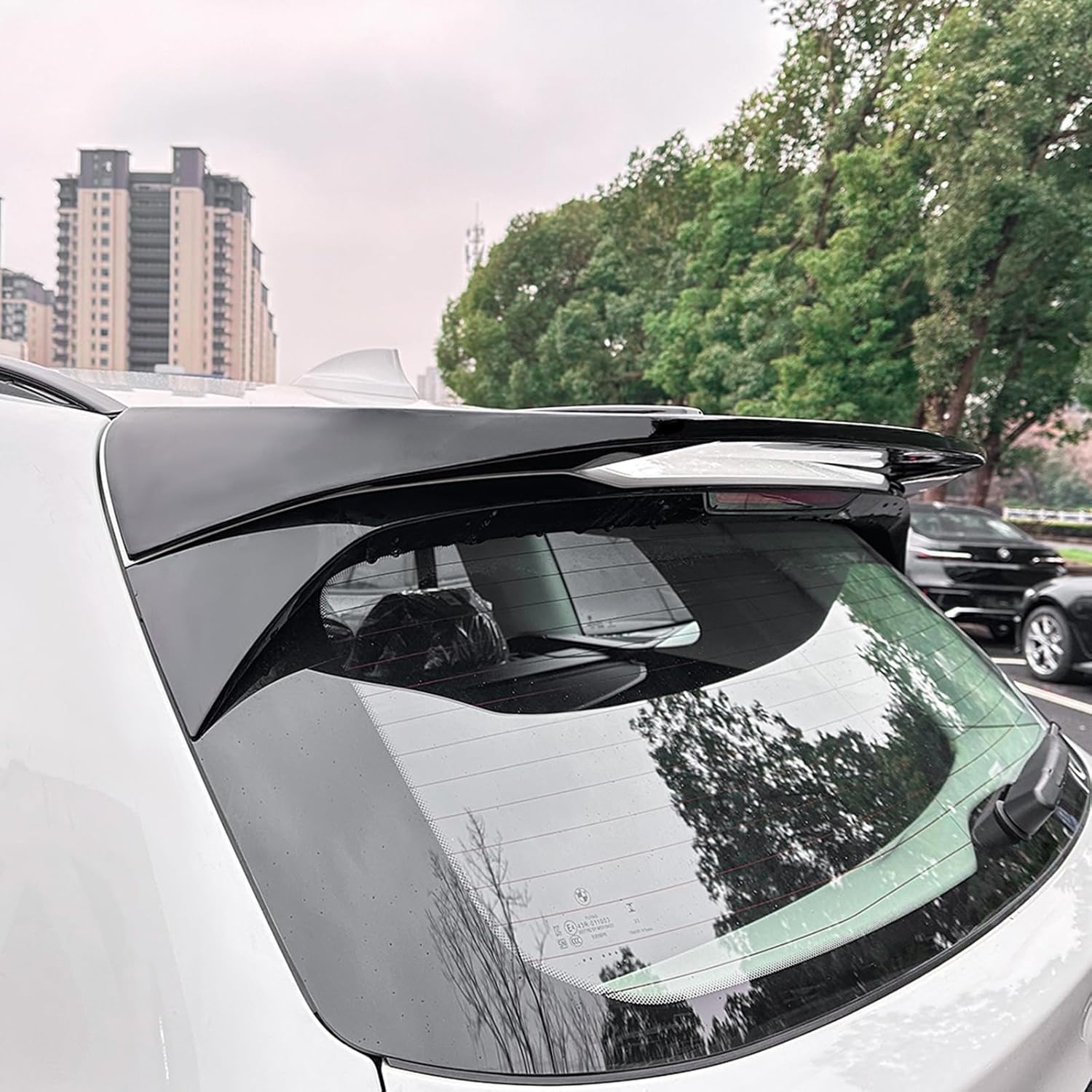 Car Rear Spoiler Lip Wing Roof Lid Fit for BMW X3 G01 2018-2025 Gloss Black Carbon Fiber Look