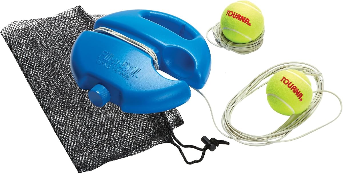 Tourna Fill & Drill Tennis Trainer, The Original Patented Water-Filled Base Tennis Trainer