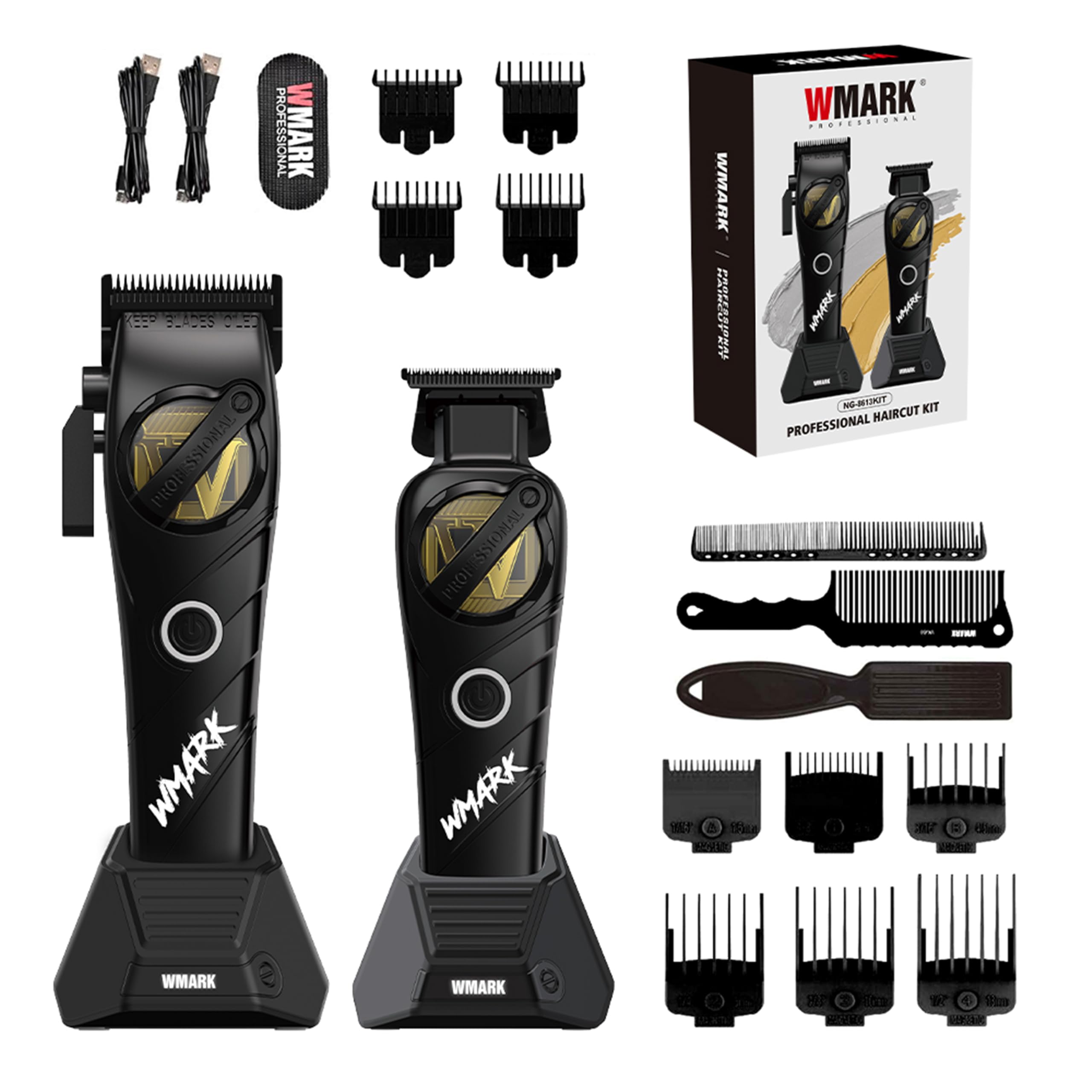 WMARK プロフェッショナル クリッパー　セット　wahl JRL Wmark Amazon.com: WMARK Professional 2-Piece Haircut Kit for Barber
