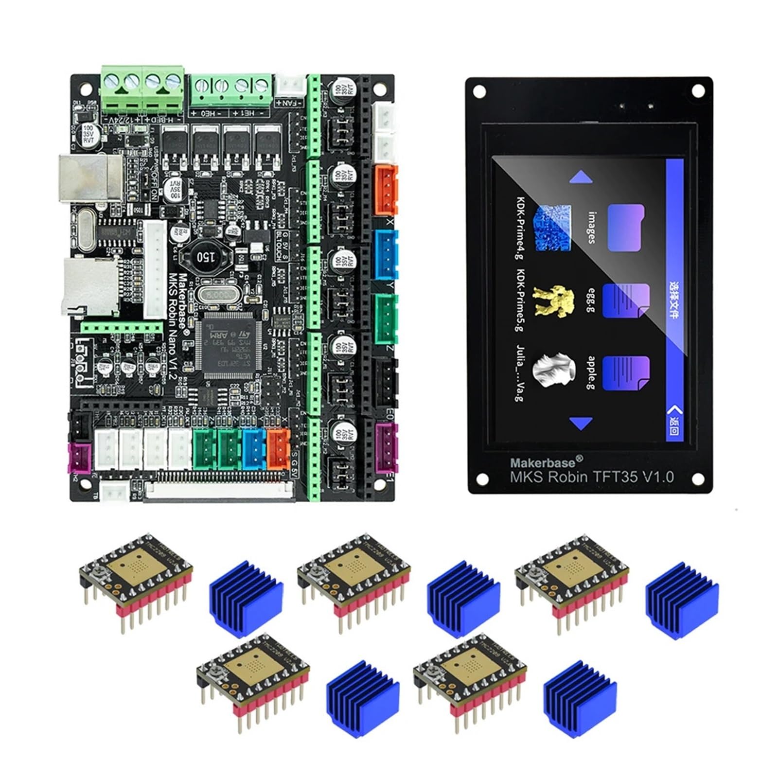 Carte Mère De Carte De Contrôle D'imprimante 3D V1.2, Compatible Avec Robin Nano,(Package3)
