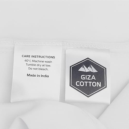 Miniatura 5 de MyGiza Sheets - Juego de sábanas de algodón Giza de primera calidad, tamaño split king, individual, matrimonial, king y queen, set de 4 unidades.
